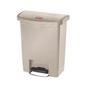 Slim Jim Front Pedal Waste Bin - 30L - Beige