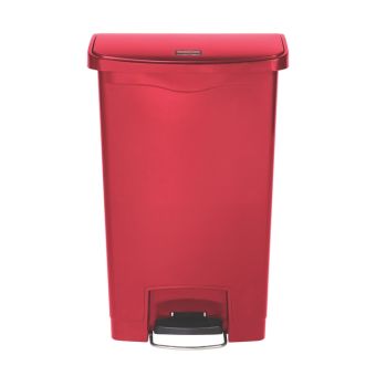 Slim Jim Front Pedal Waste Bin - 50L - Red