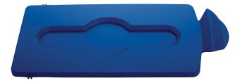 Slim Jim Recycling Station Lid - Closed - Blue