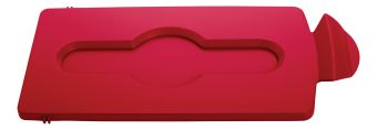 Slim Jim Recycling Station Lid - Closed - Red