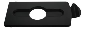 Slim Jim Recycle Waste Bin Lid - Bottles / Cans - Black
