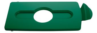 Slim Jim Recycle Waste Bin Lid - Bottles / Cans - Green