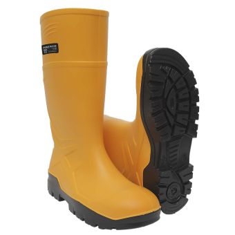 PU Safety Wellington Boots - 8 - Yellow