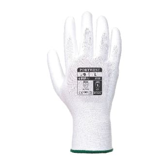 PU Palm Gloves - 8 / M - White