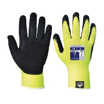 Hi-Vis Grip Gloves - 7 / S - Yellow / Black