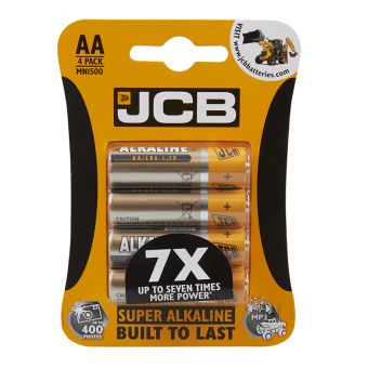 JCB Super Alkaline Batteries - 4 Pack - AA