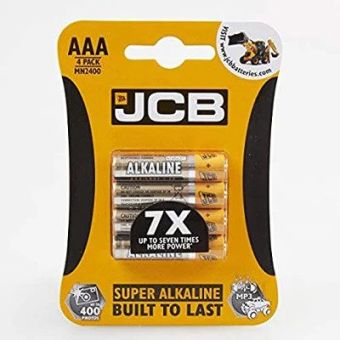 JCB Super Alkaline Batteries - 4 Pack - AAA