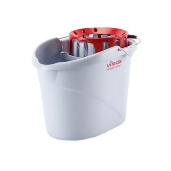 Vileda SuperMop Ag Bucket and Wringer - 10L - Red
