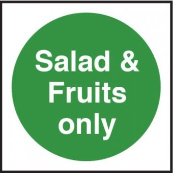 Salad and Fruits Only Vinyl Sticker