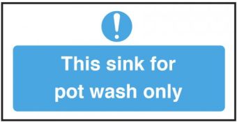 Pot Wash Sink Only Vinyl Sticker