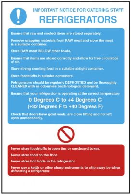 Refrigerator Safety Guide Vinyl Sticker