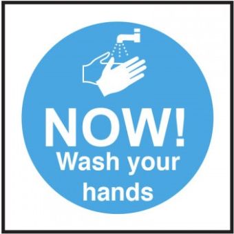 Now Wash Your Hands Round Vinyl Sticker