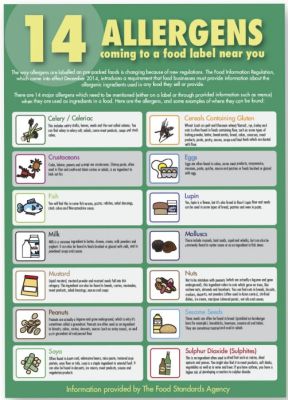 The 14 Allergens Guide Poster - A3