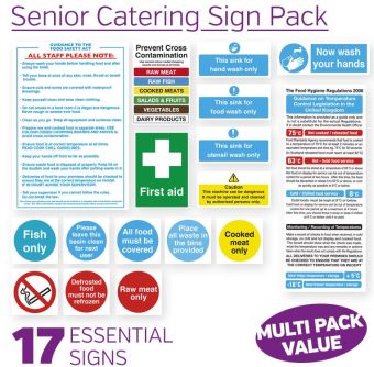 Senior Catering Sign Pack - 17 Signs
