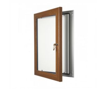 Key Lock Poster / Menu Display Case - A4 - Dark Wood