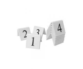 Table Top Table Numbers - 51 to 60 - White / Black