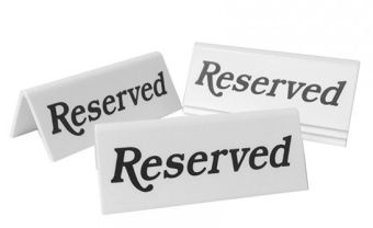 Reserved Signs - White