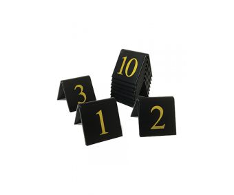 Table Top Table Numbers - 51 to 60 - Black / Gold