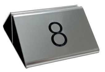 Laser Engraved Numbered Menu Holder - White