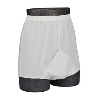 Abri-Wear Male Y-Fronts - 30" / 32" - 250ml - White