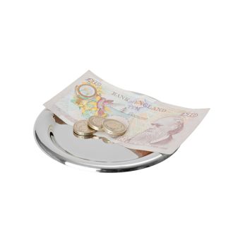 Round Tip Tray - 6" / 14cm - Stainless Steel