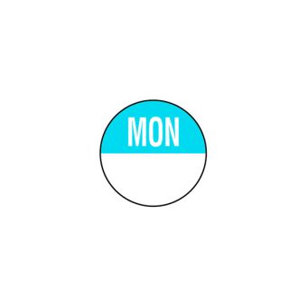 Removable Day of the Week Labels - Monday