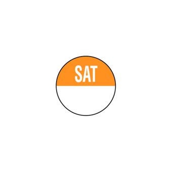 Removable Day of the Week Labels - Saturday