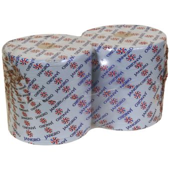 Jangro 2 Ply Monster Roll - White - 2 Pack