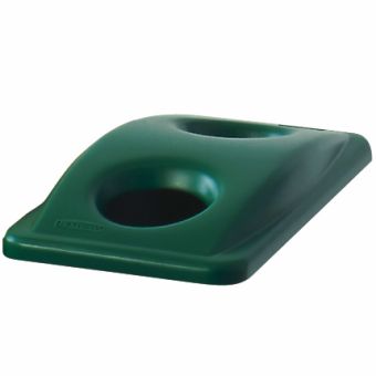 Slim Jim Waste Bin Lid - Bottles / Cans - Green