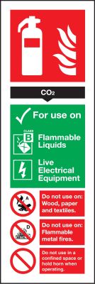 CO₂ Fire Extinguisher Sign - Rigid