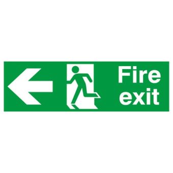 Fire Exit Sign - Self Adhesive - Arrow Left