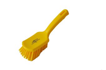 Premier Medium Short Handled Churn Brush - 254mm - Yellow