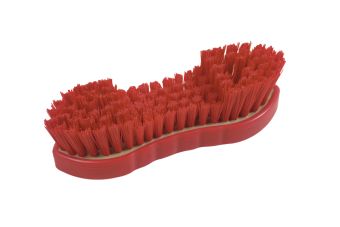 Hygiene Dual Stiff Double Winged Scrubbing Brush - 210mm - Red