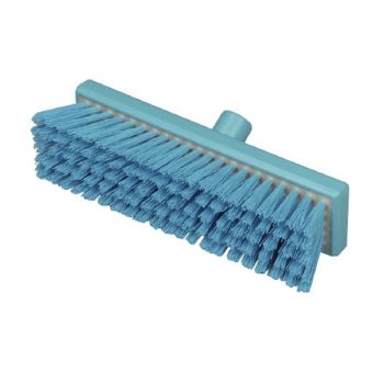 Hygiene Stiff Flat Sweeping Broom Head - 305mm - Blue