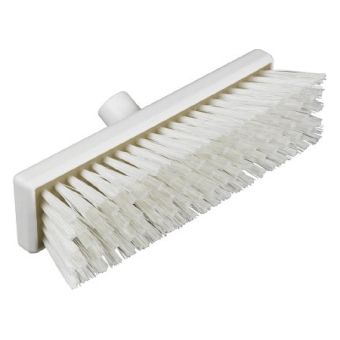 Hygiene Stiff Flat Sweeping Broom Head - 305mm - White