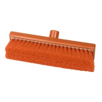 Hygiene Soft Flat Sweeping Broom Head - 305mm - Orange
