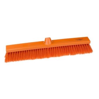 Premier Stiff Flat Sweeping Broom Head - 500mm - Orange