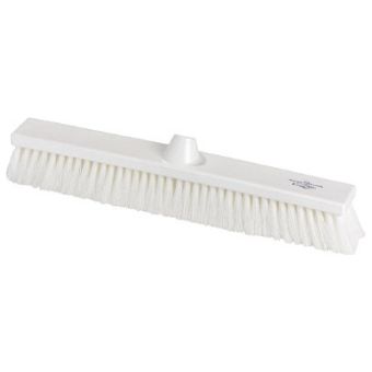 Premier Stiff Flat Sweeping Broom Head - 500mm - White