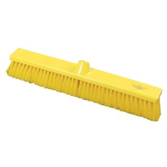 Premier Stiff Flat Sweeping Broom Head - 500mm - Yellow